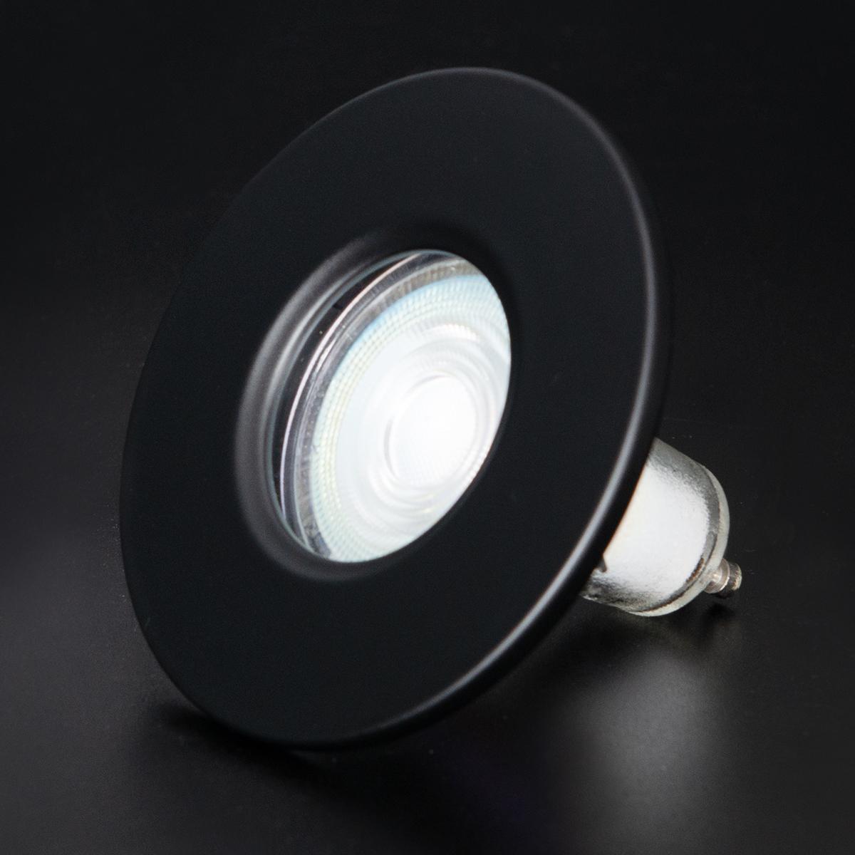 BLACK IP65 GU10 DOWNLIGHT BEZEL