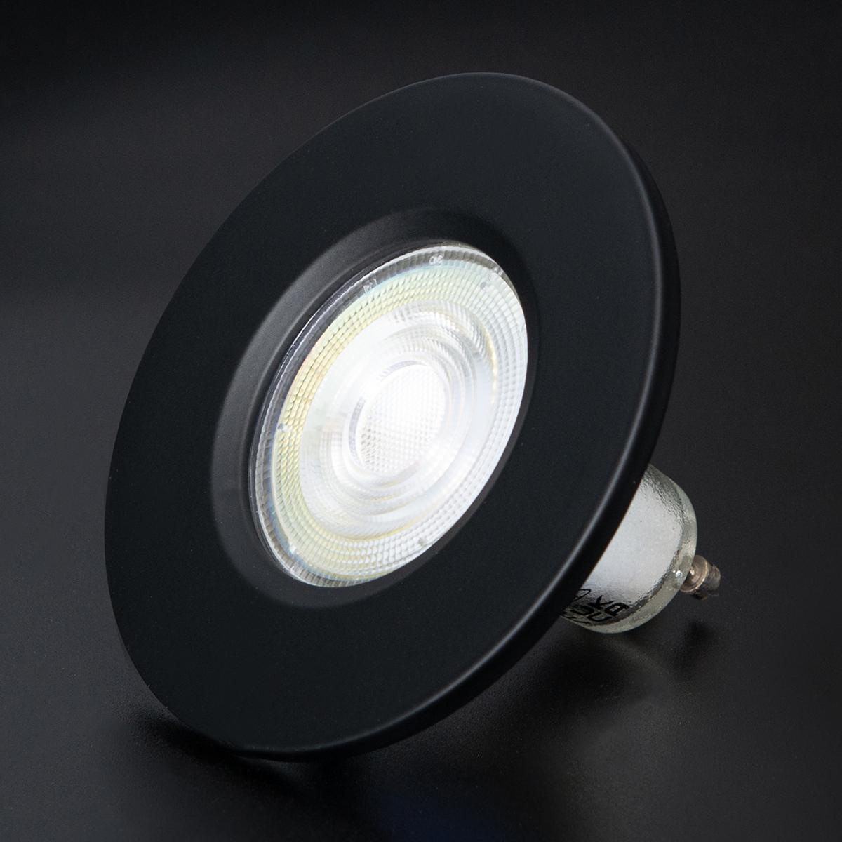 BLACK GU10 DOWNLIGHT BEZEL